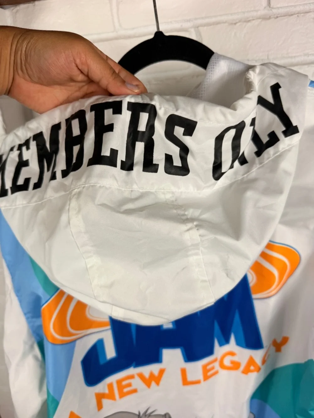 Members Only Space Jam A New Legacy‎ Windbreaker Jacket XL Hooded